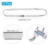 PATIKIL 24 Inch Nylon Climbing Slings, 2 Pack Strong Webbing Straps 18mm Rock Climbing Straps for Aerial Yoga Hammock Swing, Gray view 2