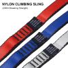 PATIKIL 24 Inch Nylon Climbing Slings, 2 Pack Strong Webbing Straps 18mm Rock Climbing Straps for Aerial Yoga Hammock Swing, Gray view 3