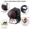 Basketball Backpack 40L Large Capacity Basketball Bag with Separate Ball Holder & Shoes Compartment Sports Bag for Basketball, Soccer, Volleyball, Swim, Gym, Travel (Black) view 3