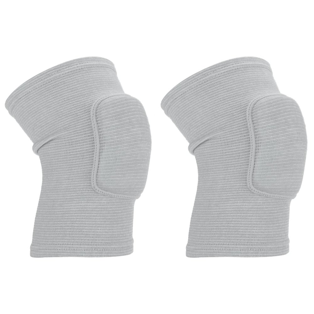 PATIKIL Small Protective Knee Pads, 2 Pcs Anti-Slip Padded Sponge Knee Brace Support Breathable Knee Sleeve for Dance Skating Football Basketball Volleyball Protector, Gray
