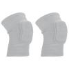 PATIKIL Small Protective Knee Pads, 2 Pcs Anti-Slip Padded Sponge Knee Brace Support Breathable Knee Sleeve for Dance Skating Football Basketball Volleyball Protector, Gray view 1