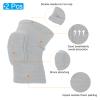 PATIKIL Small Protective Knee Pads, 2 Pcs Anti-Slip Padded Sponge Knee Brace Support Breathable Knee Sleeve for Dance Skating Football Basketball Volleyball Protector, Gray view 2