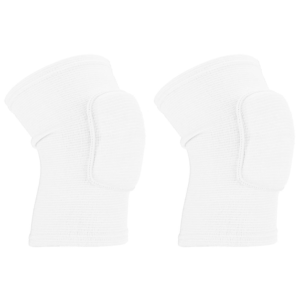 PATIKIL Medium Protective Knee Pads, 2 Pcs Anti-Slip Padded Sponge Knee Brace Support Breathable Knee Sleeve for Dance Skating Football Basketball Volleyball Protector, White