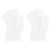 PATIKIL Medium Protective Knee Pads, 2 Pcs Anti-Slip Padded Sponge Knee Brace Support Breathable Knee Sleeve for Dance Skating Football Basketball Volleyball Protector, White view 1