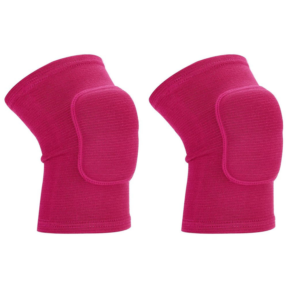 PATIKIL Medium Protective Knee Pads, 2 Pcs Anti-Slip Padded Sponge Knee Brace Support Breathable Knee Sleeve for Dance Skating Football Basketball Volleyball Protector, Rose red