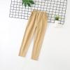 Girls Boys Pull-on Twill Pant Toddler School Uniform Skinny Stretch Elastic Waist Pockets Leg (Khaki, 4-5 Years) view 2