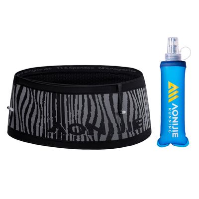 AONIJIE Running Race Belt, Hidden Travel Money Belt, Moisture Wicking Fanny Pack for Men Women, Fits Phones up to 6.8 inches (Black,X-Large)