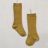 Baby Toddlers Kids Knee High Socks Cozy Warm Cotton Uniform Sports Socks Dress Socks Cable Knit (Yellow, 0-6 Months) view 2
