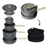 Alocs Camping Cookware, Portable Non-Stick Camping Pan Set with Enhanced Handle, Ideal for Outdoor Kitchen, Picnic, Hiking and Fishing