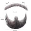 Fake Beard Fake Mustache Human Hair Full Hand Tied Lace Facial Hair Black Realistic Goatee Beard Festival Costume Beard Parties Cosplay (Style 1) view 2