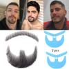 Fake Beard Fake Mustache Human Hair Full Hand Tied Lace Facial Hair Black Realistic Goatee Beard Festival Costume Beard Parties Cosplay (Style 1) view 4