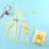 Children's Raincoat Boy Girl Cartoon Rabbit Pattern Eva Transparent Poncho with Hat Fashion Cute (Yellow, 2-3 Years) view 2