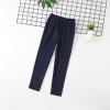Girls Boys Pull-on Twill Pant Toddler School Uniform Skinny Stretch Elastic Waist Pockets Leg Jegging (Navy, 7-8 Years) view 2
