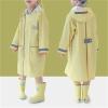 Boy Girl Rain Coat Toddler Raincoat Girls Rain Poncho Lightweight Waterproof Kids Youth Rain Jacket Rain Gear (Yellow, 8-9 Years) view 2
