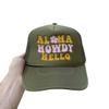 Aloha Howdy Hello Embroidered Trucker Hat Embroidery Trucker Hat Royal #119 view 1