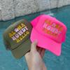Aloha Howdy Hello Embroidered Trucker Hat Embroidery Trucker Hat Royal #119 view 2