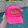 Aloha Howdy Hello Embroidered Trucker Hat Embroidery Trucker Hat Royal #119 view 3