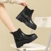CPMBFDC Women's Short Rain Boots Outdoor Non-Slip Work Boots Garden Boots Comfortable Lightweight Waterproof Rain Boots (Black,7) view 3