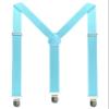 JEMYGINS Baby Blue Mens Suspender with 3 Strong Clips Adjustable Braces(38) view 1