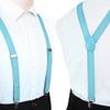 JEMYGINS Baby Blue Mens Suspender with 3 Strong Clips Adjustable Braces(38) view 2