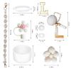 1ze1ziyo 9PCS Cup Accessories Set for Stanley Cup 30oz 40oz Tumbler - Including Water Bottle Handle Strap,Straw Cover Cap,Spill Proof Stoppers,Boot,Initials Letter Charm,Sticker,Flower,Letter L,White view 2