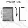 Ymapinc 10pcs Small Mesh Drawstring Bags Black Gym Drawstring Bags view 2