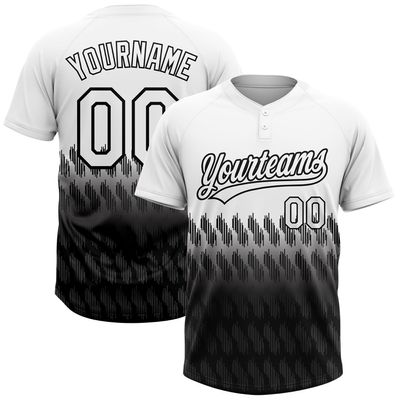 Boys Mens Softball Jerseys Custom with White and Black Serrated Line Pattern, Personalized Team Jerseys with Name & Number Stitched Front and Back, Customized Woman Baseball Tees Sports Uniforms