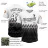 Boys Mens Softball Jerseys Custom with White and Black Serrated Line Pattern, Personalized Team Jerseys with Name & Number Stitched Front and Back, Customized Woman Baseball Tees Sports Uniforms view 2