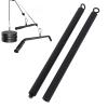 Asixxsix Pulldown Bars Attachment for Pulley Cable Machine, Cable Machine Attachment Detachable 2 Section Double Hook Straight Bars for Pulley System, for Gym, Strength Workout, Muscle view 3