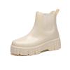 CPMBFDC Women's Short Rain Boots Outdoor Non-Slip Work Boots Garden Boots Comfortable Lightweight Waterproof Rain Boots (Off White,8.5) view 1