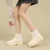 CPMBFDC Women's Short Rain Boots Outdoor Non-Slip Work Boots Garden Boots Comfortable Lightweight Waterproof Rain Boots (Off White,8.5) view 2