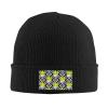 MULIHU Cactus Pattern Seamless Figure Beanie Hat for Men Women Winter Warm Knit Hats Ski Hat Skull Cap Black view 2