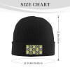 MULIHU Cactus Pattern Seamless Figure Beanie Hat for Men Women Winter Warm Knit Hats Ski Hat Skull Cap Black view 3