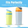 Mokoart Silicone Boot Compatible with Owala Kids Water Bottle 16/14 oz, Anti-Slip Rubber Bottom Protective Sleeve for Owala Flip 14oz (Light Blue) view 2