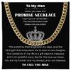 Chiside Promise Necklace For Him, Promise Necklaces Gift For Boyfriend, Birthday Valentines Jewelry Gifts For Man, Husband Cuban Chain Necklace From Wife, Anniversary Necklaces For Boyfriend view 3