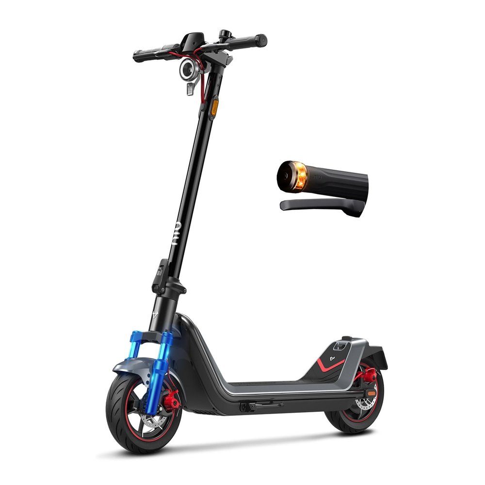 NIU 300X Electric Scooter - All-Terrain Suspension, 37.3 Miles Long Range, Self-Healing Tires, Max 1000W Motor, Triple-Braking System, 10.5'' Self-Healing Tires, Foldable Design, UL Certified