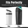 Mokoart Silicone Boot Compatible with Owala Kids Water Bottle 16/14 oz, Anti-Slip Rubber Bottom Protective Sleeve for Owala Kids FreeSip 16oz, Accessories for Owala Kids Flip 14oz (Black) view 2
