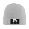MULIHU Youth Cartoon Minimalist Beanie Hat for Men Women Winter Warm Knit Hats Ski Hat Skull Cap Gray view 2