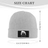 MULIHU Youth Cartoon Minimalist Beanie Hat for Men Women Winter Warm Knit Hats Ski Hat Skull Cap Gray view 3