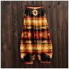 DMOYALA Women's Cotton Linen Pants Casual Baggy Pants Boho Printed Elastic High Waist Relax Fit Lantern Trouser Plus Size Western Aztec Linen Pants Women Wide Leg Sweatpants Women Vinatge S view 4