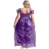 Moily Women's Arabian Princess Halloween Costume Sequins Belly Dance Jumpsuit Bollywood Romper Bloomers Dark Purple XX-Large view 2