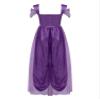 Moily Women's Arabian Princess Halloween Costume Sequins Belly Dance Jumpsuit Bollywood Romper Bloomers Dark Purple XX-Large view 4