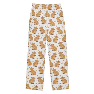 ALAZA Capybara Animal Print Pajama Pants Long Sleep Pant Pajama Bottoms Elastic Waist with Pockets 11-12 Years