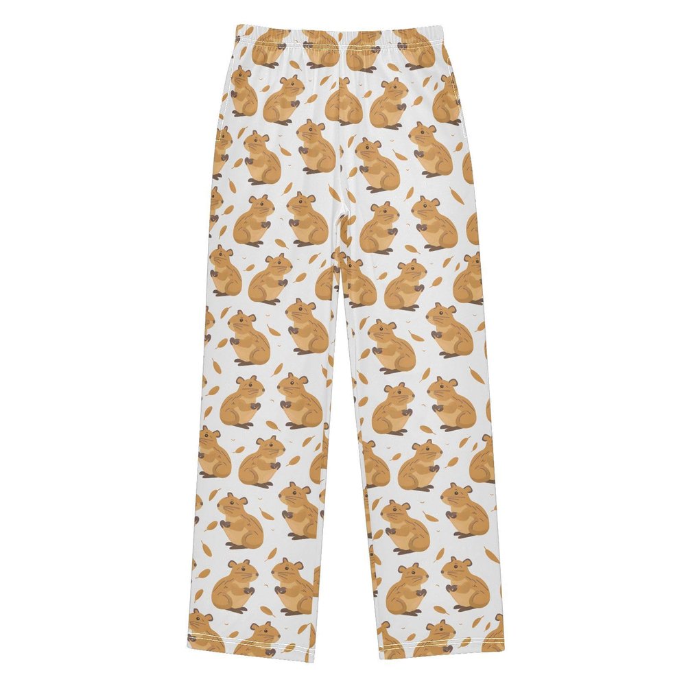 ALAZA Capybara Animal Print Pajama Pants Long Sleep Pant Pajama Bottoms Elastic Waist with Pockets 11-12 Years
