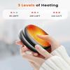 Hand Warmers Rechargeable 2 Pack, AI Temperature Control Electric Handwarmers, Stone Shape Portable Pocket Heater, Great Gift for Christmas Hunting, Golf, Camping Black view 2