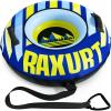 Raxurt Heavy Duty Snow Tube with Premium Canvas Cover for Kids and Adults, 48'' Inflatable Snow Sled Made by Thickened Bottom, Sledding Winter Outdoor Fun Toys for Children Boys Girls view 1