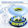 Raxurt Heavy Duty Snow Tube with Premium Canvas Cover for Kids and Adults, 48'' Inflatable Snow Sled Made by Thickened Bottom, Sledding Winter Outdoor Fun Toys for Children Boys Girls view 2