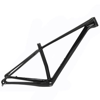 HWEVDHJ Carbon Fiber Bike Frame 27.5er 29er Mountain Bike Frame XC Hardtail Frame 15''/17''/19'' Disc Brake Thru Axle Frame Internal Routing(Glossy Black,27.5 * 15'')