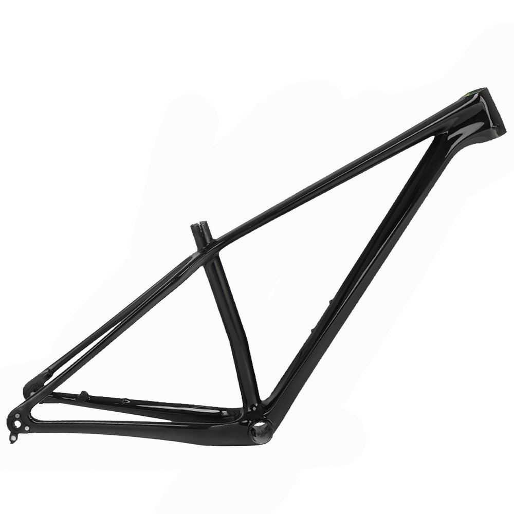 HWEVDHJ Carbon Fiber Bike Frame 27.5er 29er Mountain Bike Frame XC Hardtail Frame 15''/17''/19'' Disc Brake Thru Axle Frame Internal Routing(Glossy Black,27.5 * 15'')