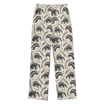 ALAZA Badger Leaves Animal Pajama Pants Long Sleep Pant Pajama Bottoms Elastic Waist with Pockets 13-14 Years
